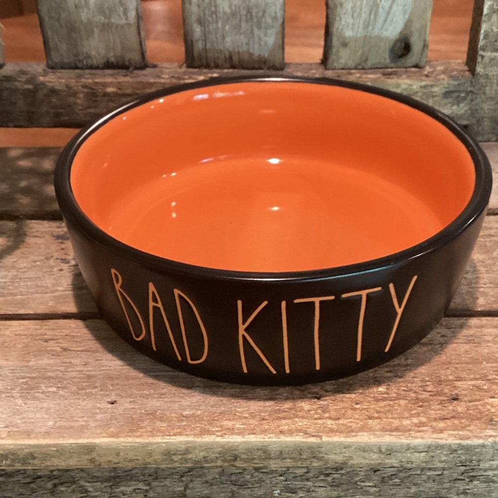 Rae Dunn BAD KITTY Halloween Pet Bowl